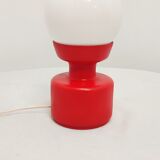 Lampe de table en bois et verre, Espagne, années 1970