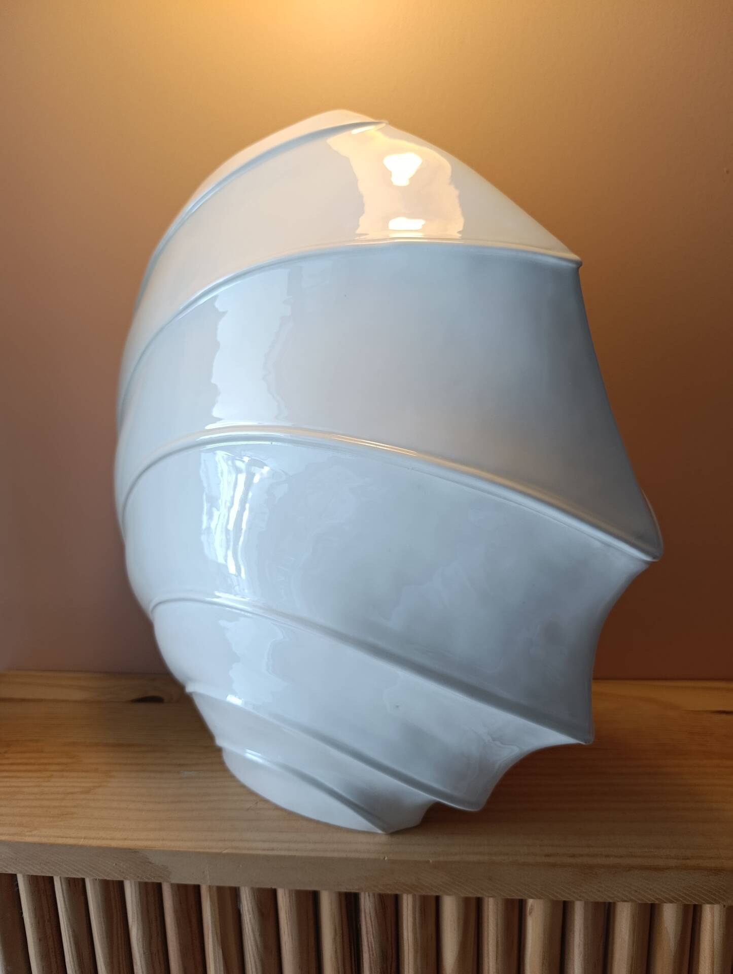Large sculptural vase Hubert Olivier – Model OB207 – Glazed ceramic