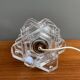 Glass table lamp by Peill & Putzler 1960s Ice cube series
