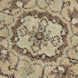 5x9 faded beige wool handknotted oushak rug, 276x166cm