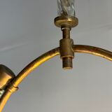Venetian lantern in Murano glass and brass circa 1950