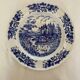 Set of 10 classic porcelain plates + 1 free – blue design
