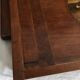 Old wooden serving tray with marquetry drawing