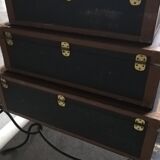 Pull-out leather and moleskine suitcases 1960