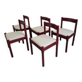 5× chaises Cassina Carimate de Vico Magistretti