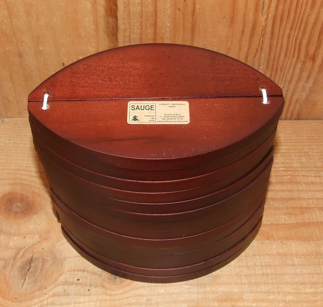 Wooden pot cache Design "Sauge"