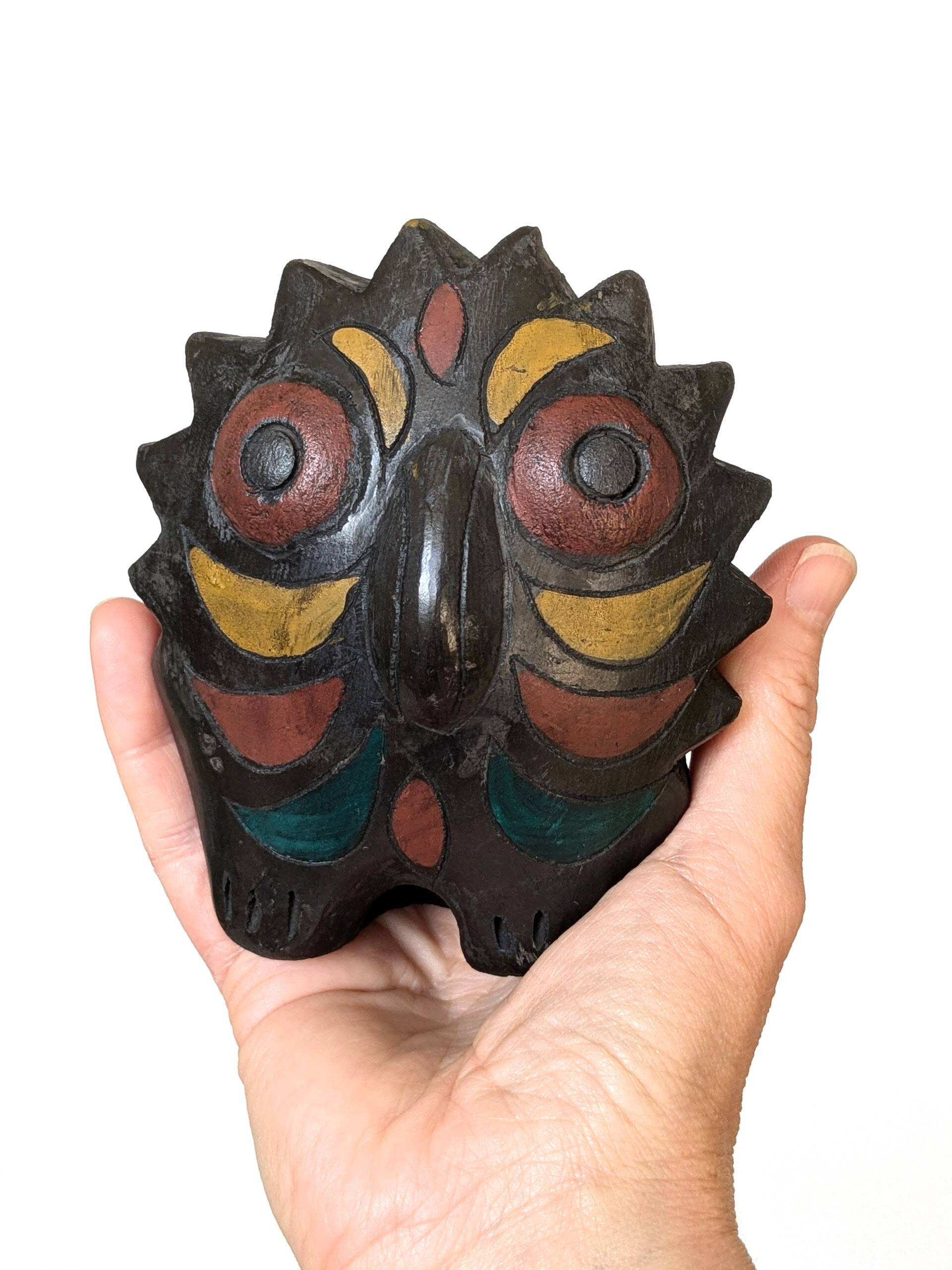 Mexican Pottery Owl from the 70s | Barro Negro Oaxaca | Midcentury