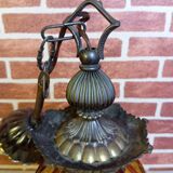 Lustre en verre ambré