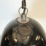 Industrial Black Enamel Factory Pendant Lamp, 1960s