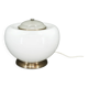 Lampe de table en verre blanc de l'ère spatiale italienne des années 1970