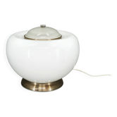 1970s Italian Space Age White Glass Table Lamp