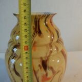Blown and cast glass vase