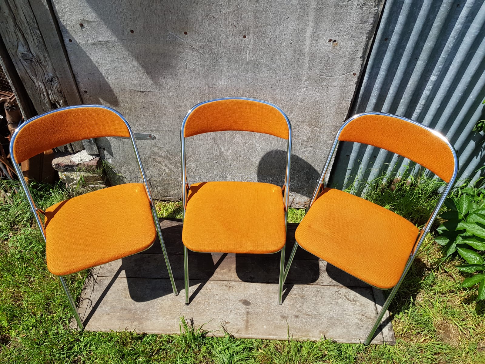 Former lafa aurillac metal chromé pliante chairs