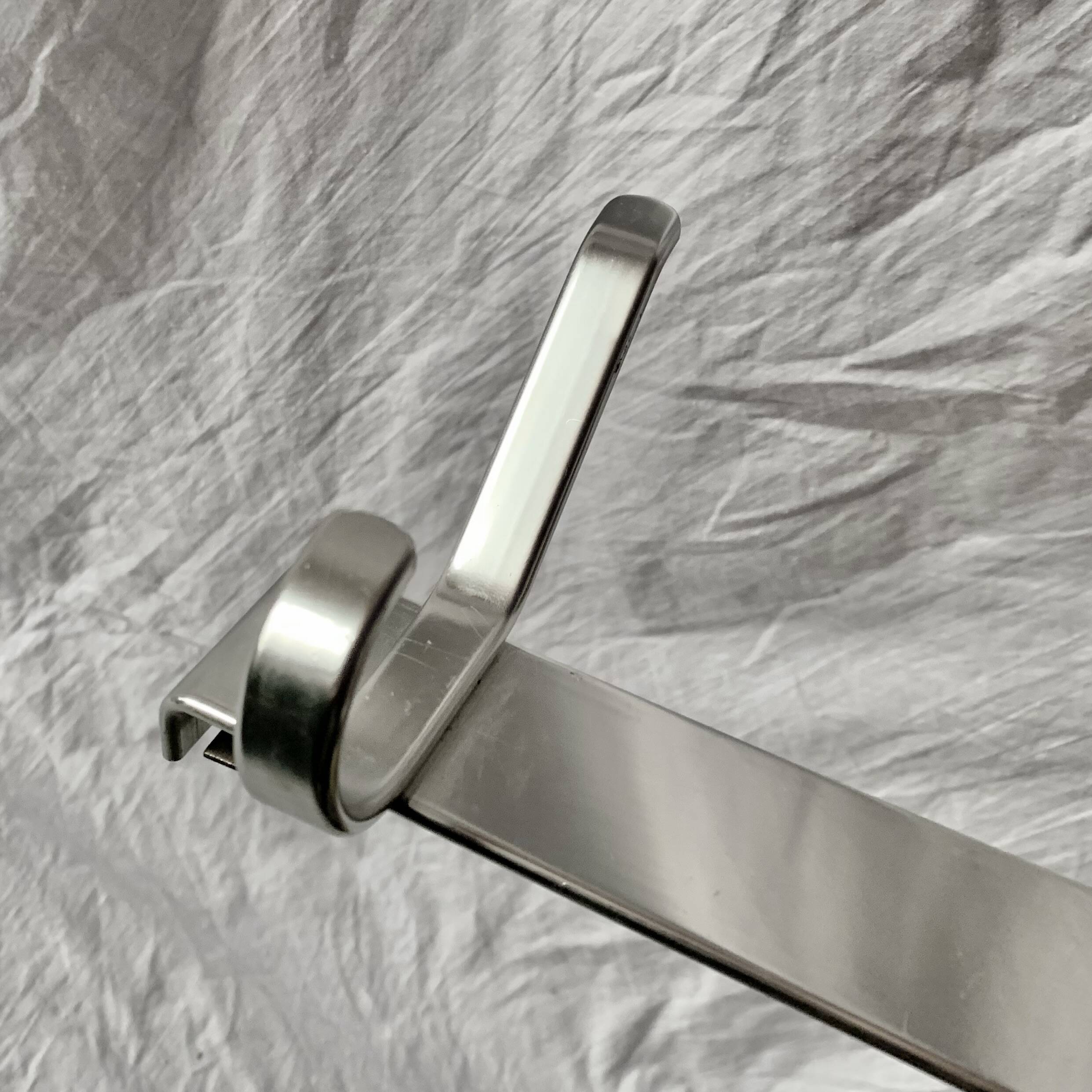 Vintage anodized aluminum wall coat rack - 3 hooks