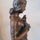 Art Nouveau bronze female sculpture