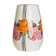XL ceramic vase Zeh Scherzer - flower and stripe pattern - bulbous shape - hand-painted - Mid-Century design from the 70s