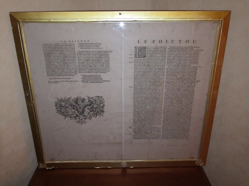 Authentic old map of the seventeenth century of Poitou by judocus Hondius 1630 double-sided