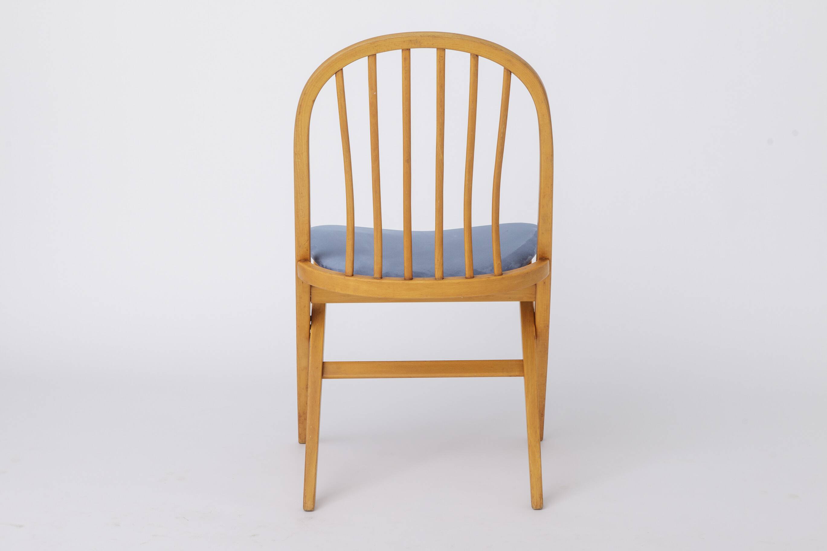 Chaise de bureau années 1960 Allemagne, chaise de bureau en bois de hêtre vintage, restaurée