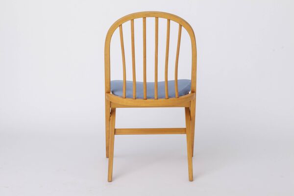 Chaise de bureau années 1960 Allemagne, chaise de bureau en bois de hêtre vintage, restaurée