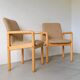 Paire de fauteuils danois en hêtre