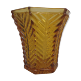 Amber art deco vase