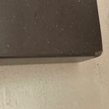 Vintage black natural stone "marble" pedestal or side table