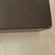 Vintage black natural stone "marble" pedestal or side table