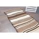 Vintage Turkish Oushak Handmade Cotton Beige Wool Runner Rug 71x275