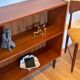 Bibliothèque scandinave basse vintage en teck « Ellen »