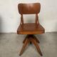 Office chair blond wood 50-60s vintage