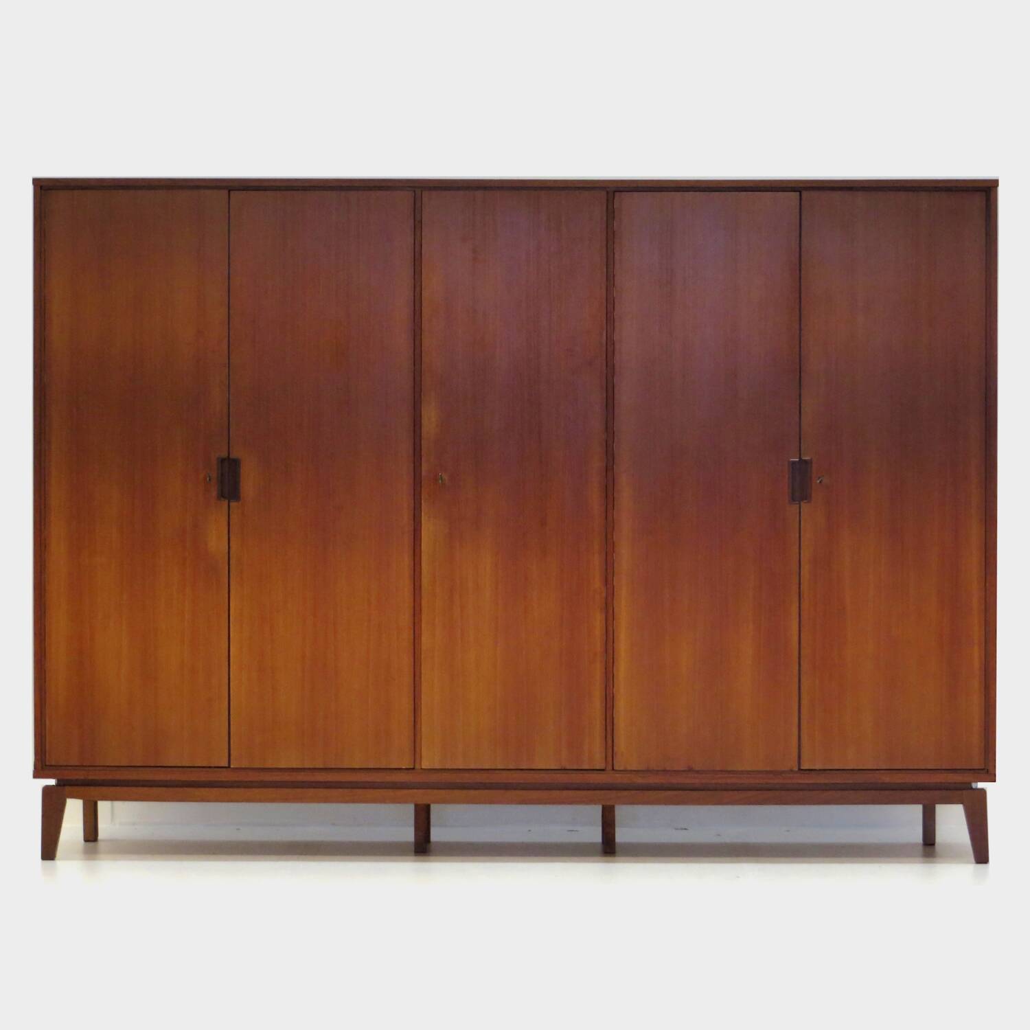 Grande armoire vintage 5 portes en teck, style moderne du milieu du siècle, années 1960