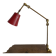 Lampe d'atelier 3 bras, en laiton ,design indus années 50-60