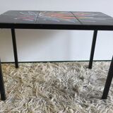 Metal and ceramic coffee table - 60s