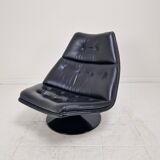 Artifort F511 Lounge Chair by Geoffrey Harcourt in Leather, 1970's