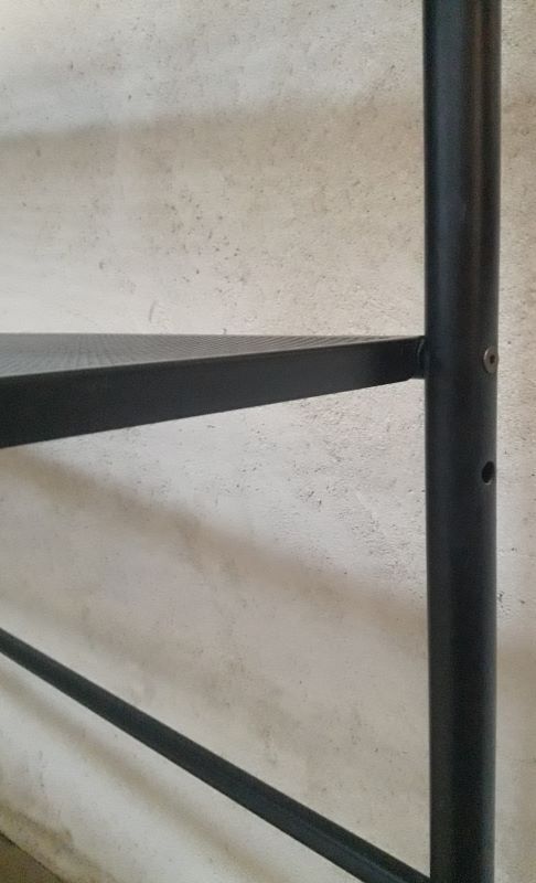 Desk shelves metal black vintage 80s
