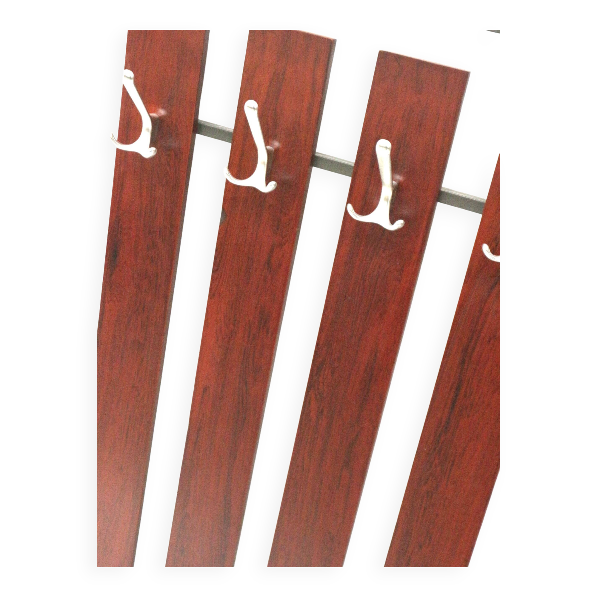 Large vintage coat rack / wall coat rack with mirror made in the 60s