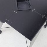 Side table on wheels Harlequin Errebi Italy, 1980s Memphis style