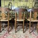 Suite de 6 chaises rustiques paillées  provençales