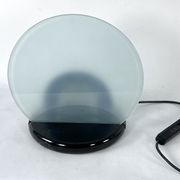 Mid-Century Gong table lamp in marble and glass by Bruno Gecchelin for Skipper. Italy 1981