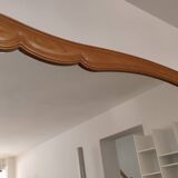 Grand miroir en chêne 1950