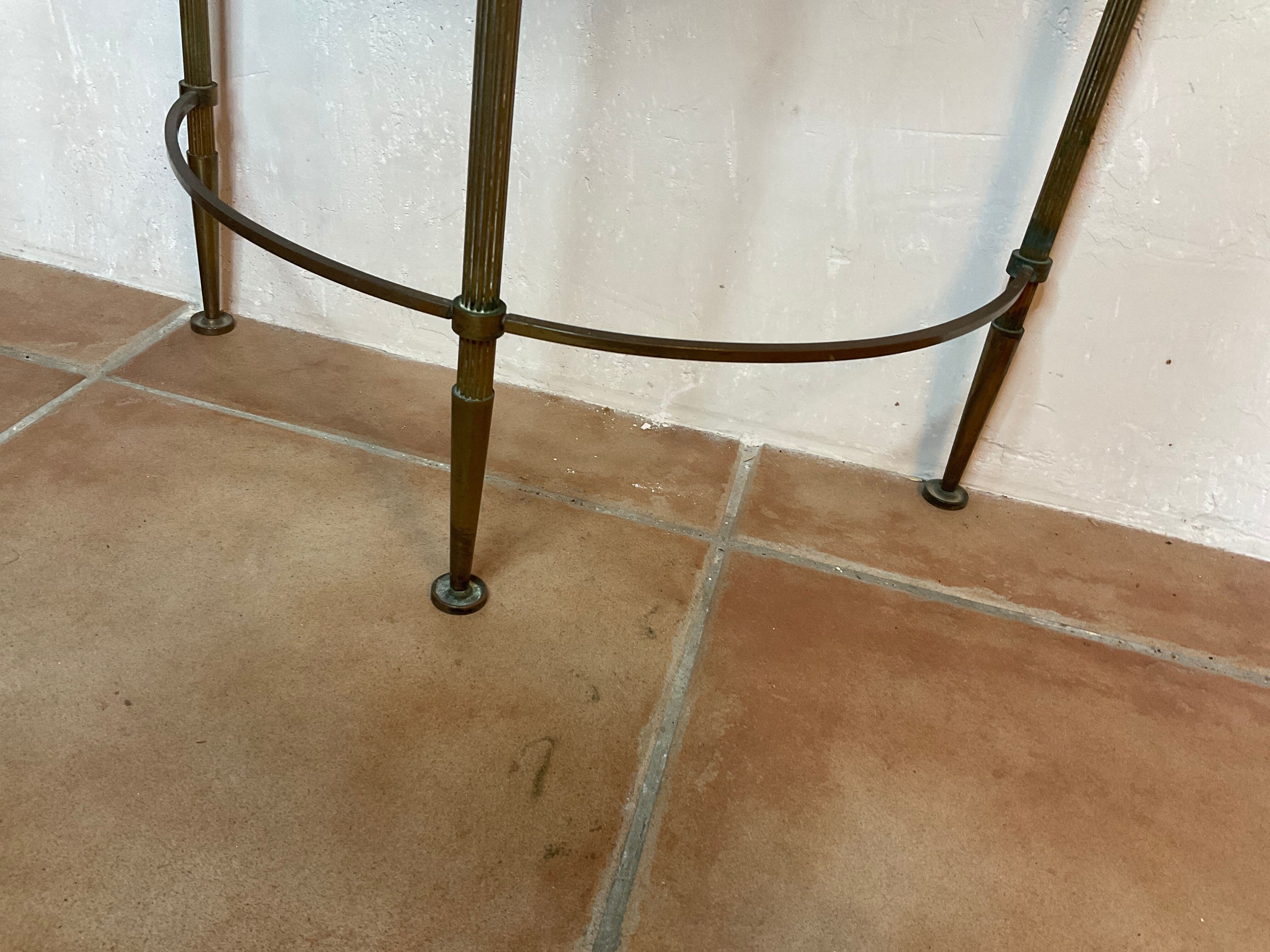 Fifth wheel end of sofa design marbled mirror top