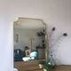 Brass bevelled mirror, Italy, 60s
