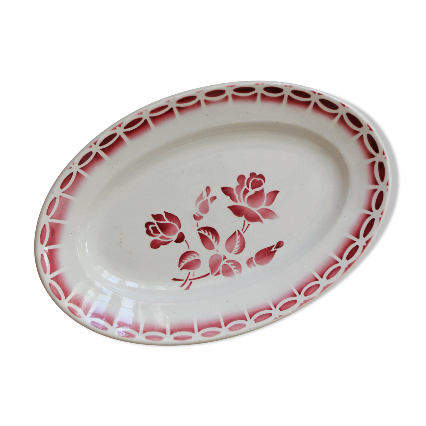 Digoin vintage earthenware dish