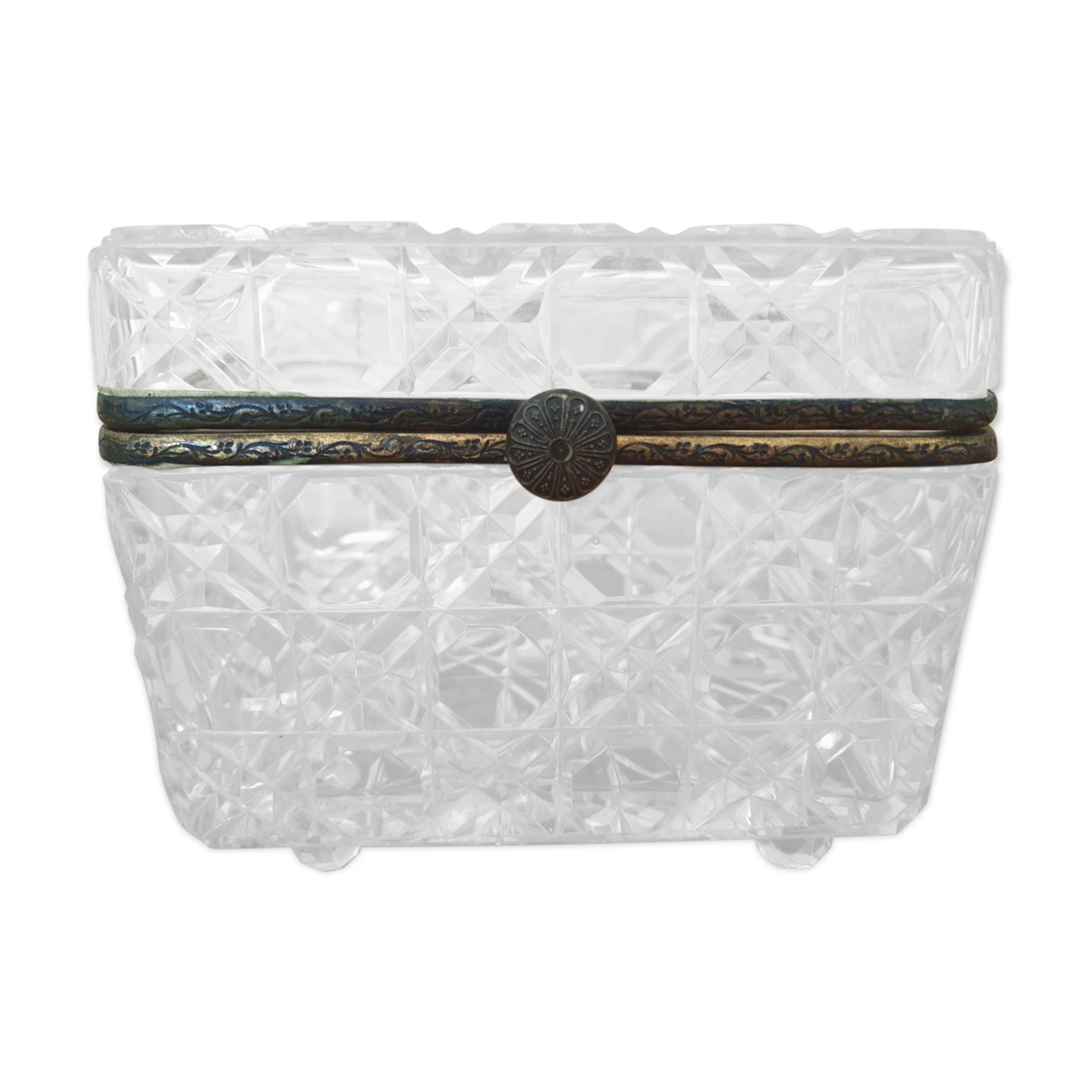 Nineteenth century cut crystal box box