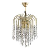 Vintage Italian waterfall chandelier with tassels