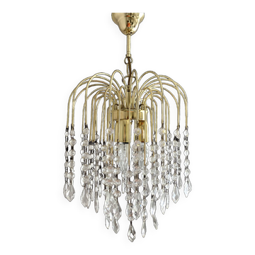 Lustre vintage cascade italien pampilles