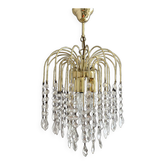 Lustre vintage cascade italien pampilles