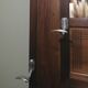 Art Deco cloakroom rack in stained oak