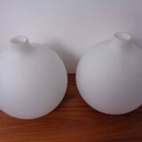 Opaline Glass Satellite Pendant Lamps by Vilhelm Wohlert for Louis Poulsen, 1960s, Set of 2