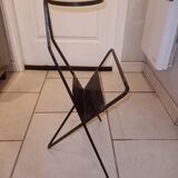 Porte revues et plante vintage design métal perforé